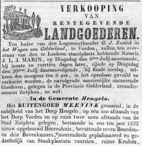 1852 Opr.Haarl.Cour. Verk. Meenink 2.